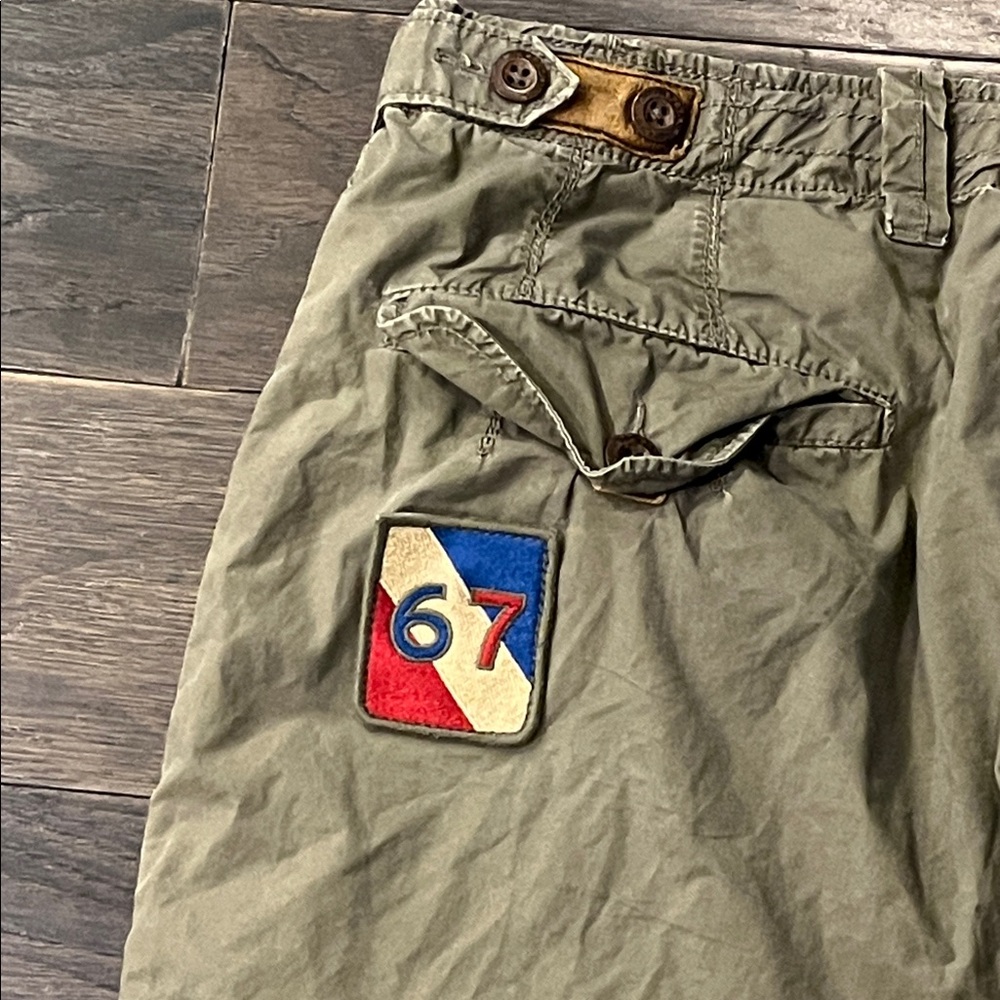 Polo Ralph Lauren Combat Cargo Pants Patches Paratrooper green Mens Size 40x32 - Picture 8 of 16